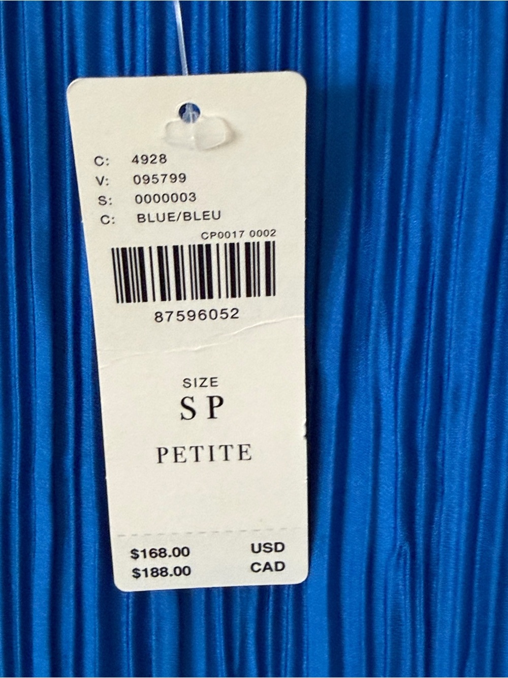 Anthropologie Electric Blue Pleated Maxi Dress - Picture 5 of 9